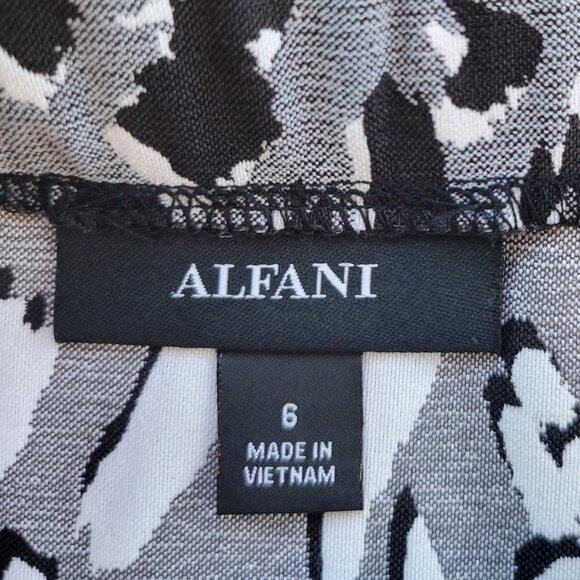 Alfani Womens Jacquard Print Pencil Skirt, Black - Picture 7 of 9